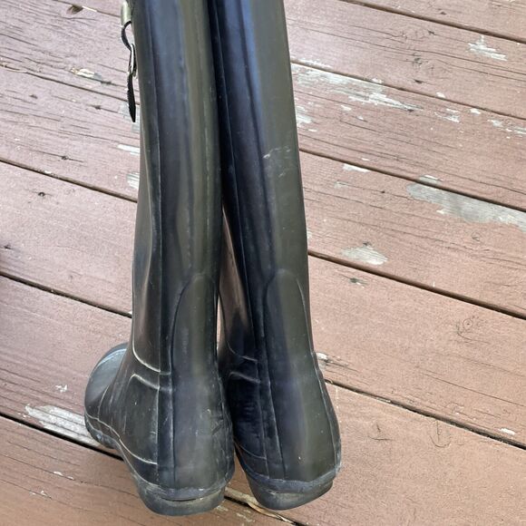 Hunter Original Tall Waterproof Rain Boot, Black Rubber, Womens Size 7‎ US *READ - Picture 5 of 10